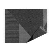 NJRD Stripes uldplaid 130x185 cm Sort