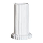 DBKD Stripe vase 18 cm Shiny white