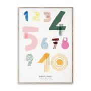 Paper Collective Spaghetti Numbers plakat 50x70 cm