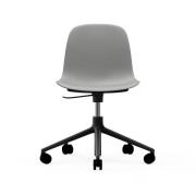 Normann Copenhagen Form chair drejestol, 5W kontorstol grå, sort alumi...