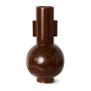 HKliving Ceramic vase large 42,5 cm Espresso