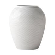 Lyngby Porcelæn Rhombe vase Ø21,5 cm Hvid