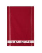 Lexington Terry køkkenhåndklæde m. strib 50x70 cm Rød-hvid