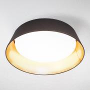 I sort-guld – rund LED-loftlampe Ponts