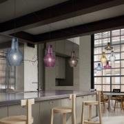 Romeo hængelampe 130 cm, ametyst glas