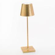 Zafferano Poldina LED-bordlampe batteri indretning guld