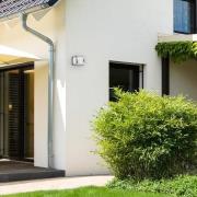 Kubisk udendørs væglampe Cubo, stål mat