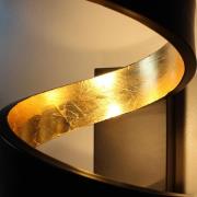 Helix LED-gulvlampe, sort, guld