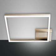 Bard LED-loftlampe, 42x42cm, mat guldfinish