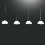 Arabella LED-hængelampe med 4 lkld i række, hvid
