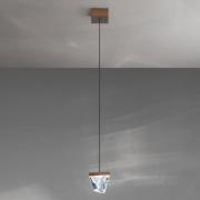 Fabbian Tripla LED-hængelampe krystal bronze