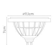 LED-reflektor GU10 12 W 3.000 K, dim to warm, sort