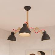 Skansen loftlampe, 3 lyskilder, justerbar, sort