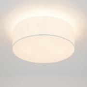 Quitani loftslampe Gala, Ø 50 cm, chintz, hvid, Ø 50 cm