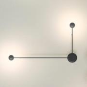 Vibia Pin - LED-væglampe, sort, 2 lyskilder