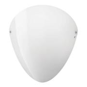 Ovalina væglampe E27, blank hvid