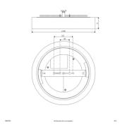 Sauro LED-loftslampe, Ø 40 cm, hvid