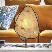 MARKET SET Skærm bordlampe, natur, rattan, 51 cm høj