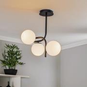 Grand loftlampe, sort, 3 lyskilder