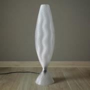 Koral bordlampe fremstillet af biomateriale, krystalklar 65 cm