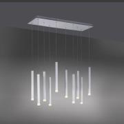 Bruno LED-pendellampe, 10 lyskilder, aluminium