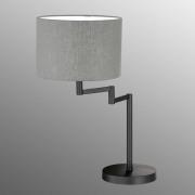 Rota bordlampe med grå linnedskærm