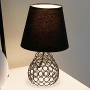 Pauleen Black Brilliance bordlampe med metalfod