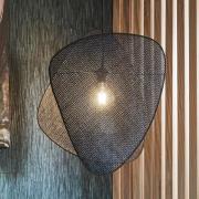 MARKET SET hængelampe Screen S, 58 cm, sort, rattan