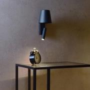 Alwa 1 LED-væglampe med spot, sort