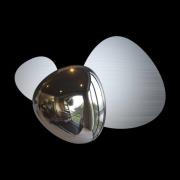 Maytoni Jack-stone LED-væglampe, 36,6 cm, nikkel
