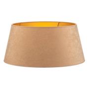 Cone lampeskærm, højde 25,5 cm, beige/guld