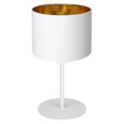 Bordlampe Soho, cylindrisk højde 34 cm hvid/guld