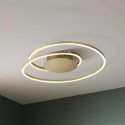 LED-loftslampe Holy Ø 49cm messing mat