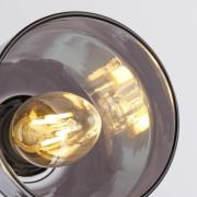 Classy 3 lyskilder gulvlampe, røget glas