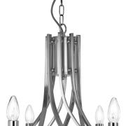 Ascona hængelampe, sølv, satineret, 8 lyskilder