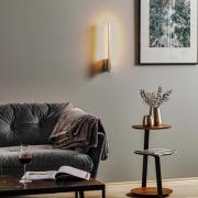 Quitani LED-væglampe Tolu, lodret, nikkel, højde 45 cm