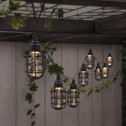 LED-solcellelyskæde Cage, 8 lyskilder