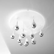Pioggia loftslampe, hvid, krom, Ø 40 cm H 32 cm