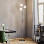 Gulvlampe Jacqueline, 3 lyskilder, hvid