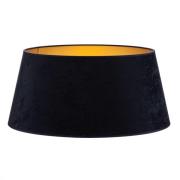 Lampeskærm Cone højde 25,5 cm, mørkeblå/guld