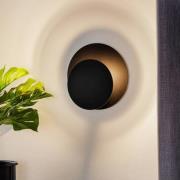 Væglampe Circle i rund form, sort