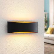 Arcchio LED-væglampe Jelle, 27 cm, sort