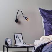 LEDS-C4 Bed LED-væglampe rund, sort