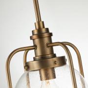 Tricocent hængelampe, messing/klar, 1 lyskilde