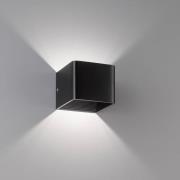 LED-væglampe Dan, sort anodiseret