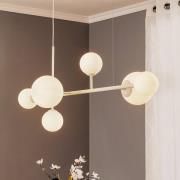 Pendellampe Dione, 6 lyskilder, hvid