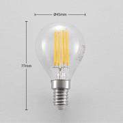 LED-pære E14 P45, 4W, klar, 2.700K, dæmpbar, sæt med 3 stk