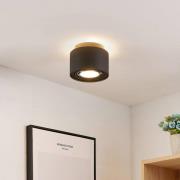 Arcchio Talima LED-loftlampe, rund, sort, 3 sæt