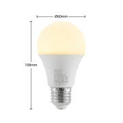 LED-pære E27 A60 9,5 W 3.000 K opal, sæt med 6 stk