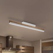 Quitani LED-loftlampe Keijo, nikkel/valnød